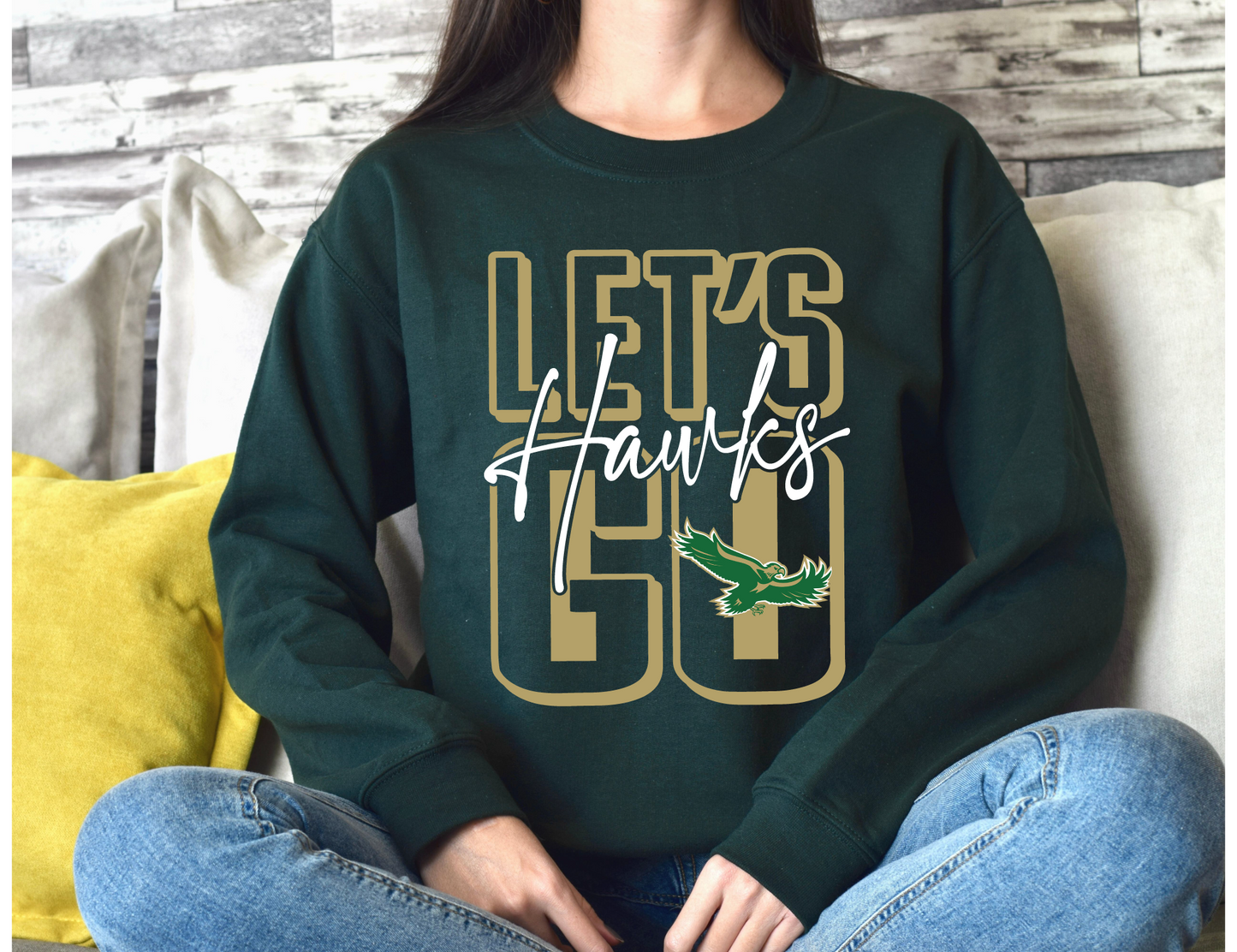 Let's Go Hawks Stack Sweatshirt