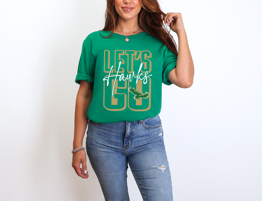 Let's Go Hawks Stack T-shirt