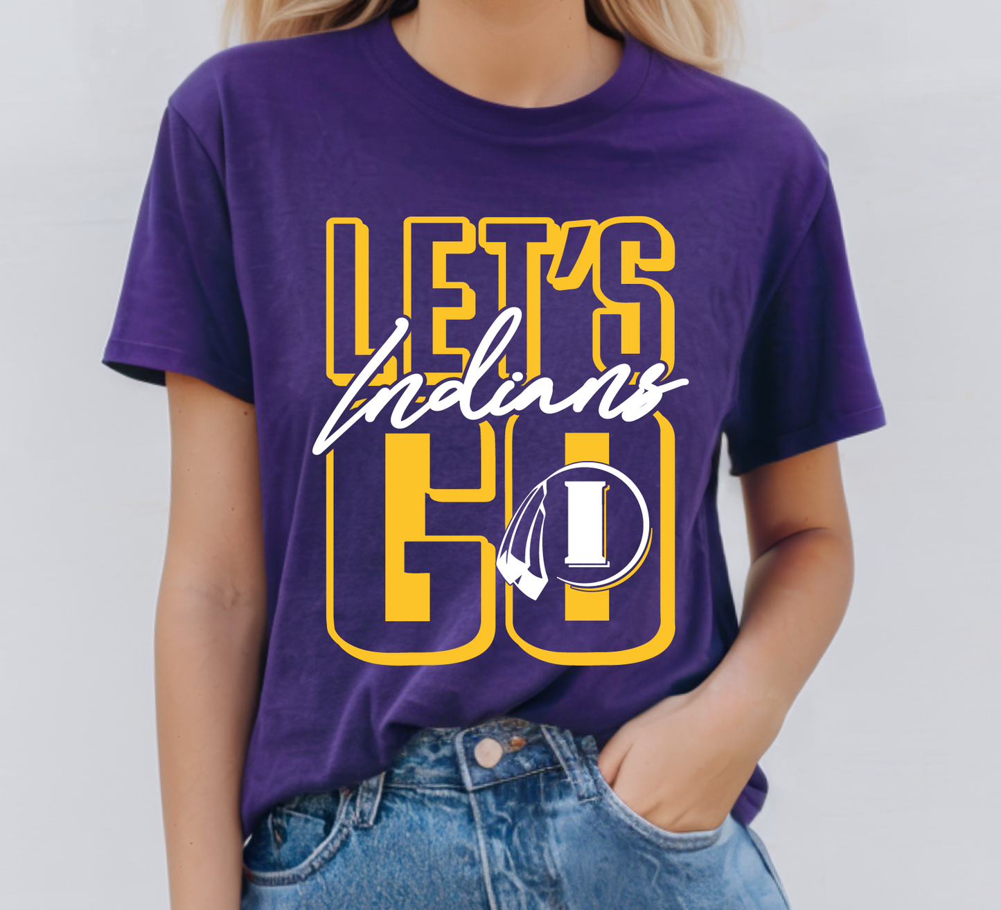 Let's Go Indians Stack T-shirt