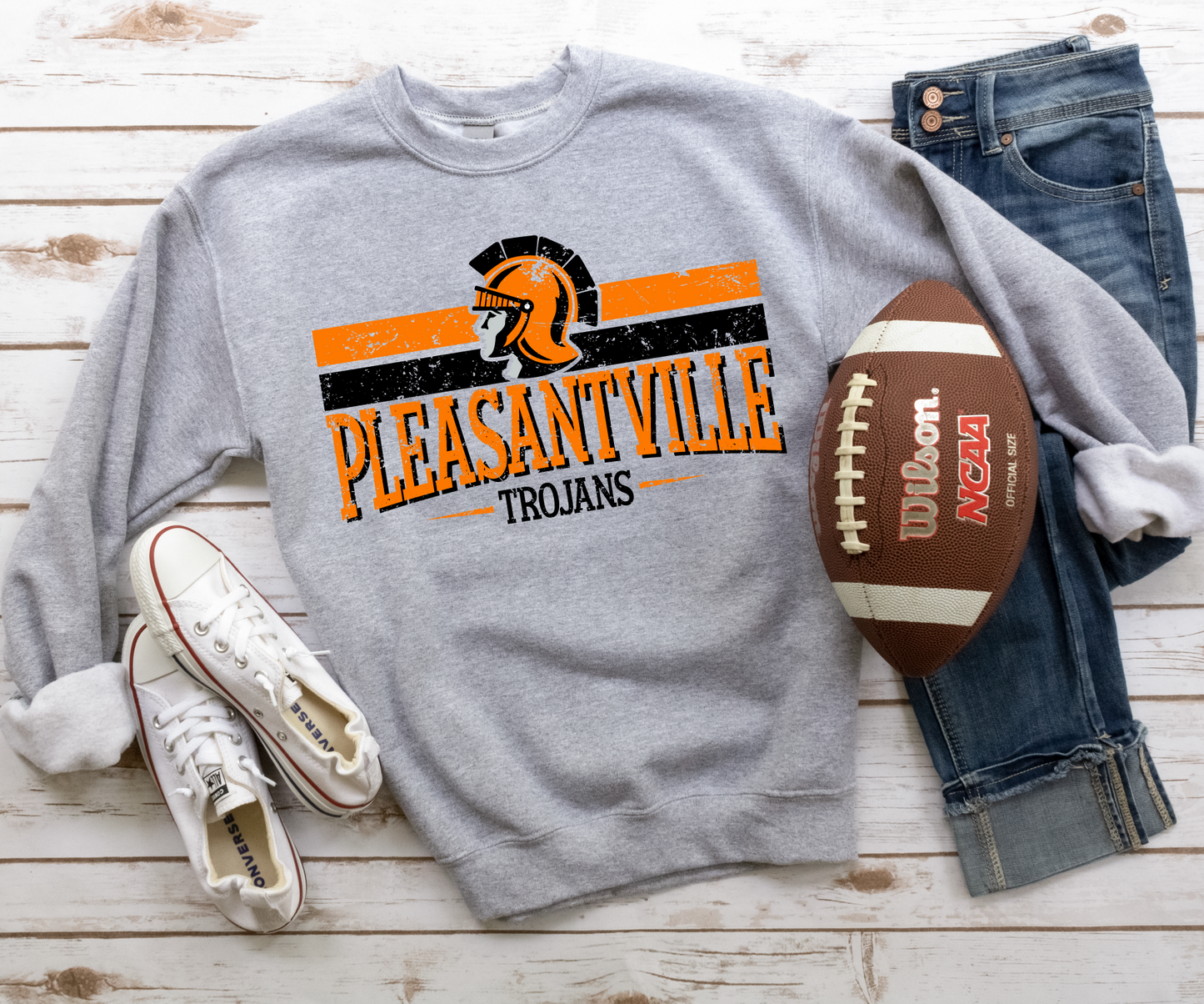 Pleasantville Trojans Linear Sweatshirt