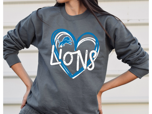 Double Heart Lions Sweatshirt