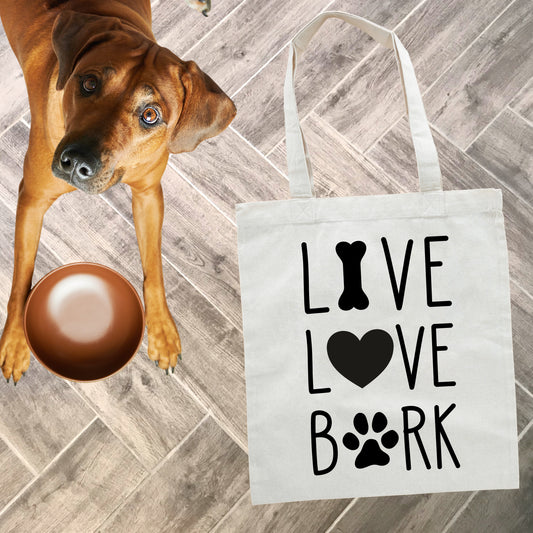 Live Love Bark Tote Bag