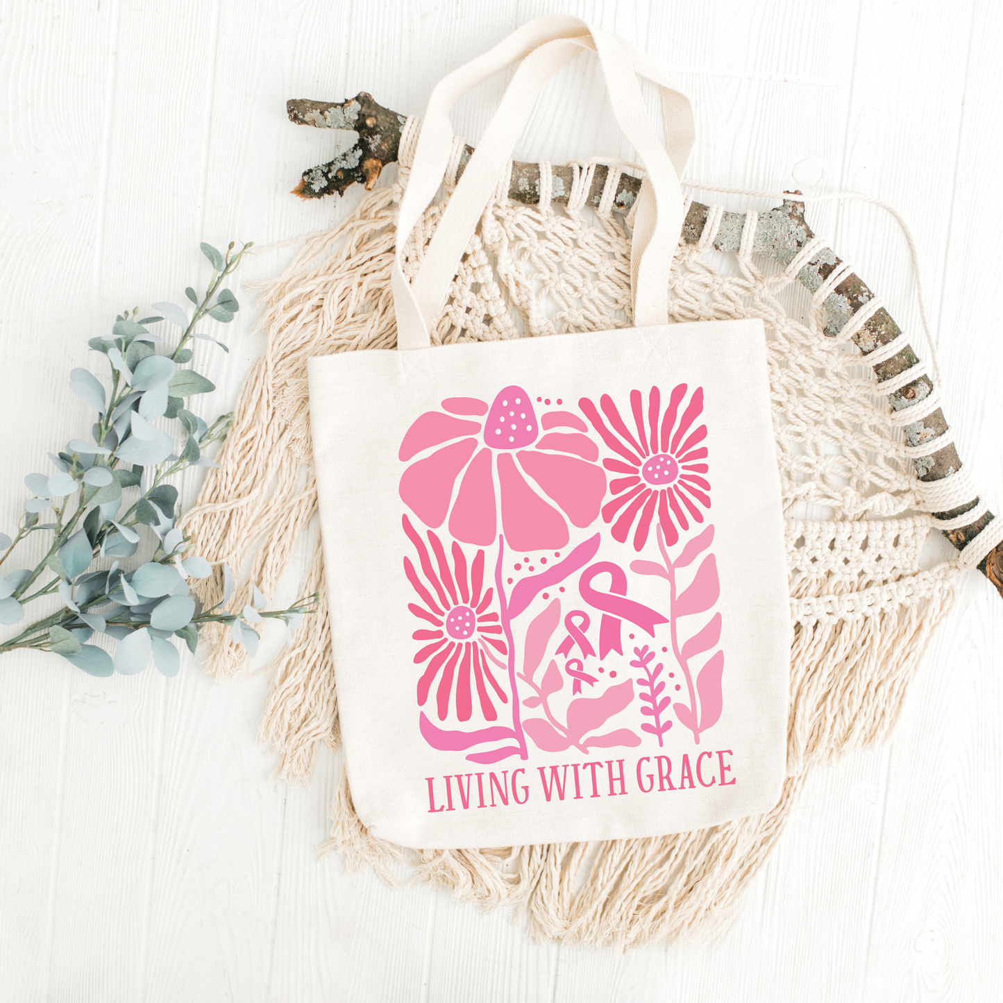 Living With Grace Tote Bag