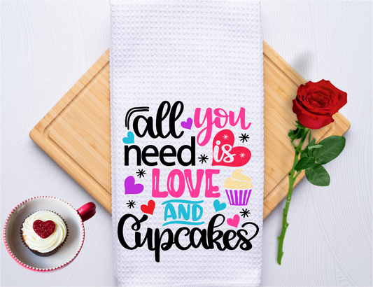 Love and Cupcakes - Kitchen Towel