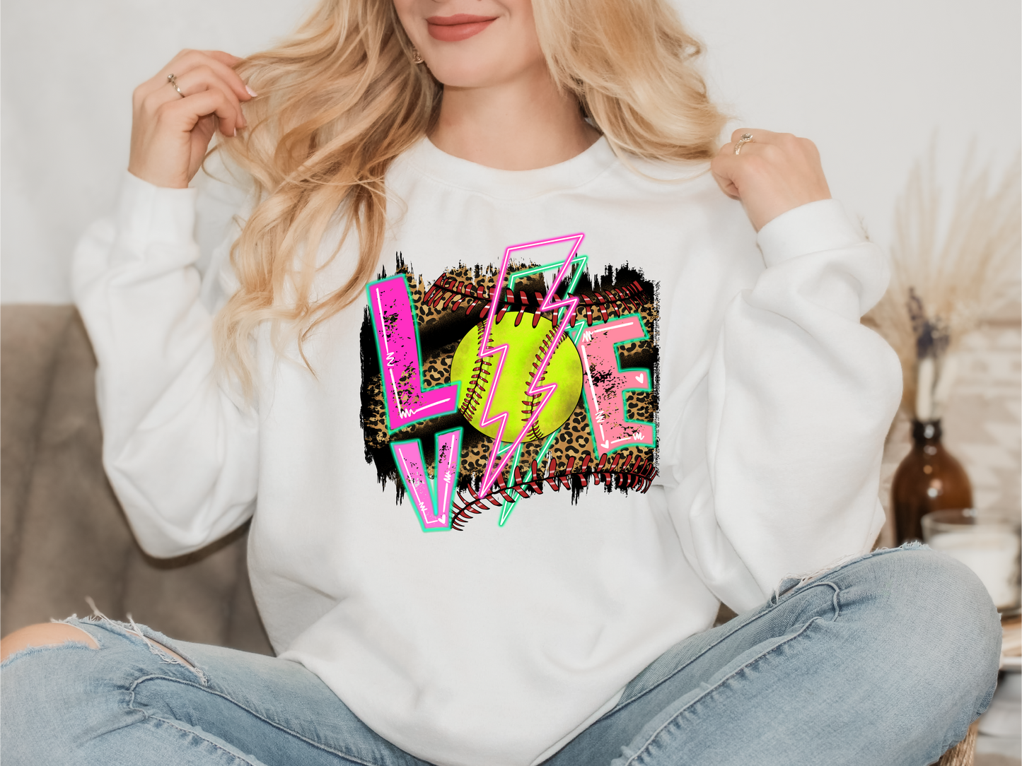 Love Softball Sweatshirt