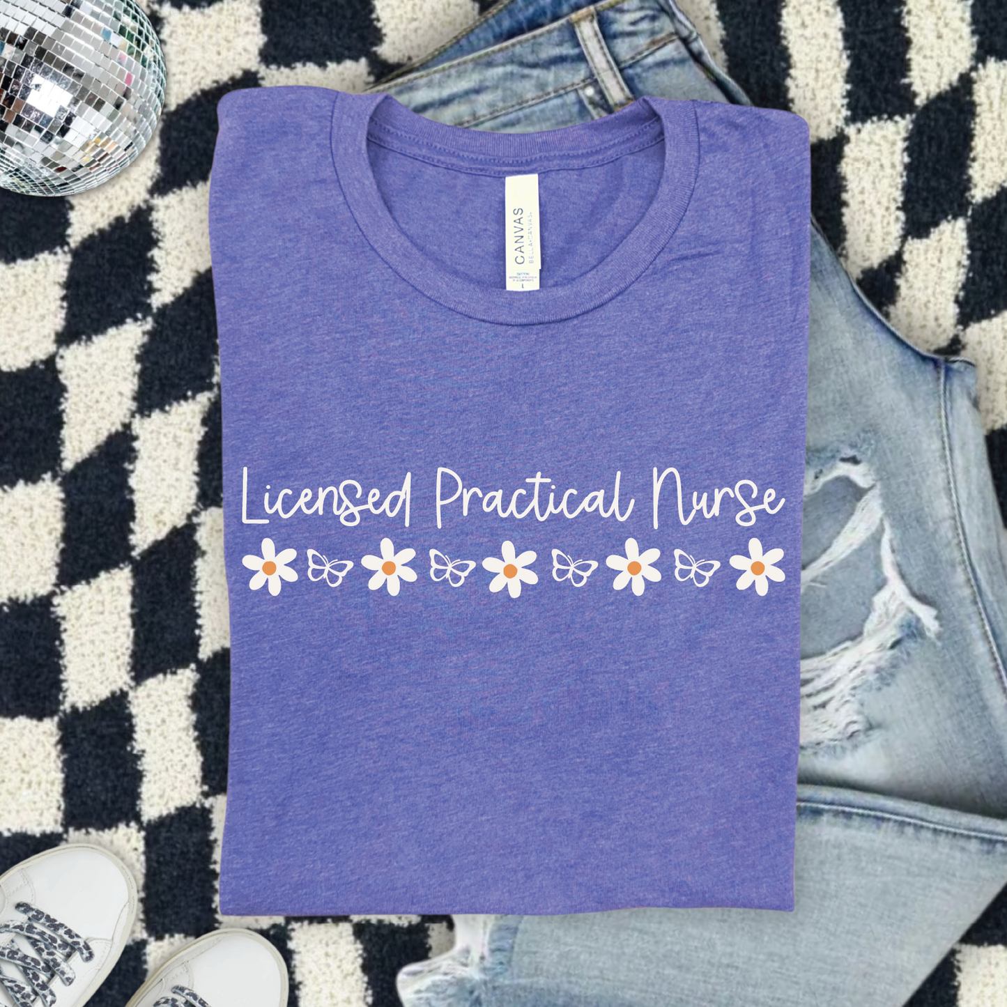 Medical Professionals Floral Butterfly T-Shirt