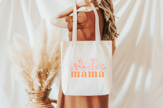 Mama Floral Tote Bag