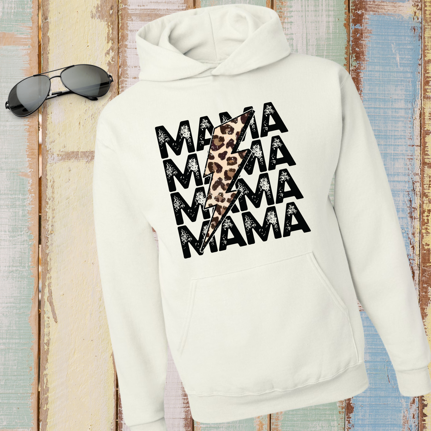 Leopard Lightening Bolt Mama Sweatshirt