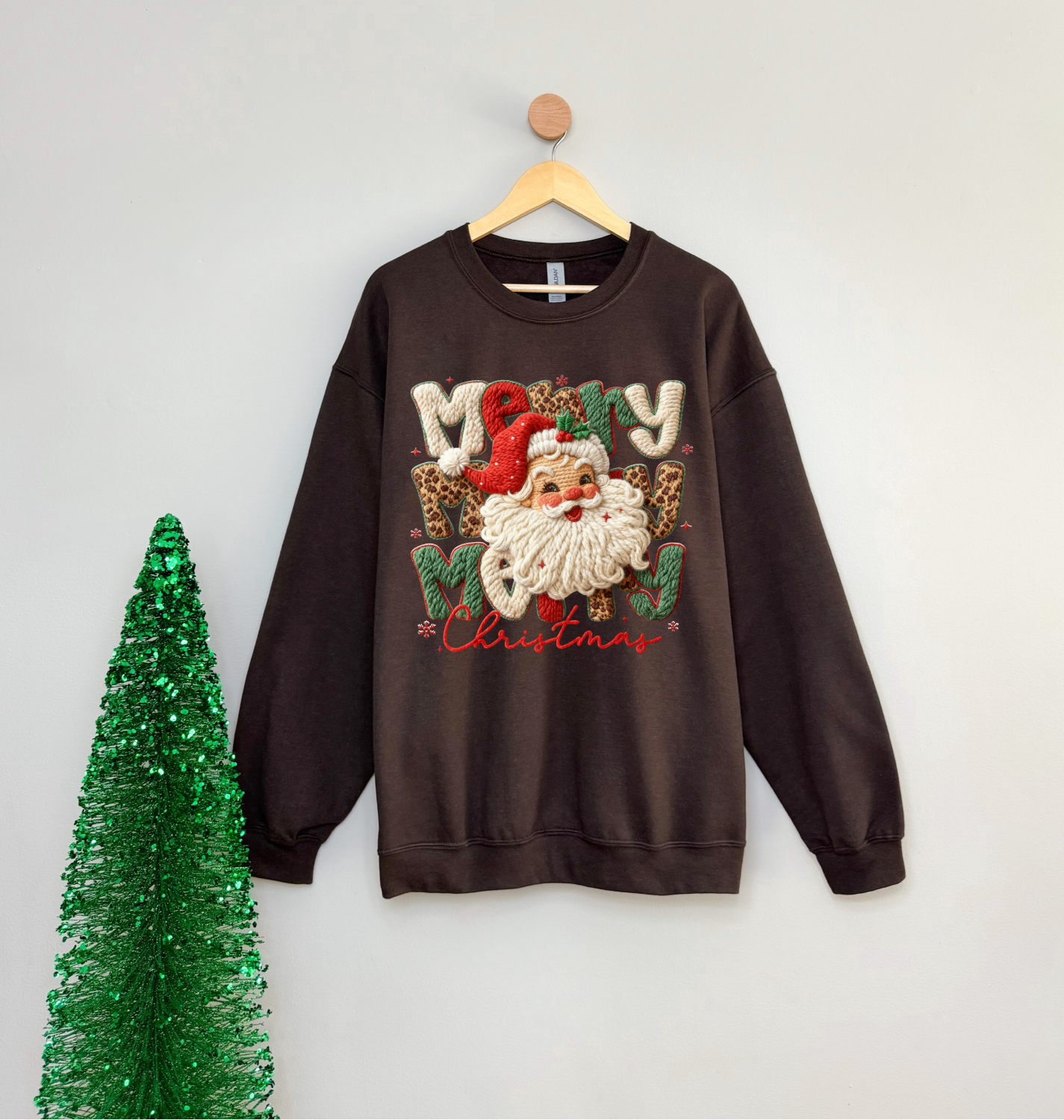 Faux Yarn Vintage Christmas Sweatshirt