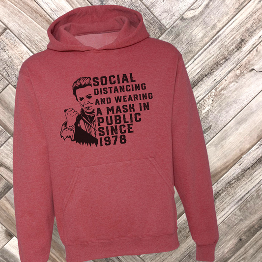 Social Distancing and Mask Hoodie