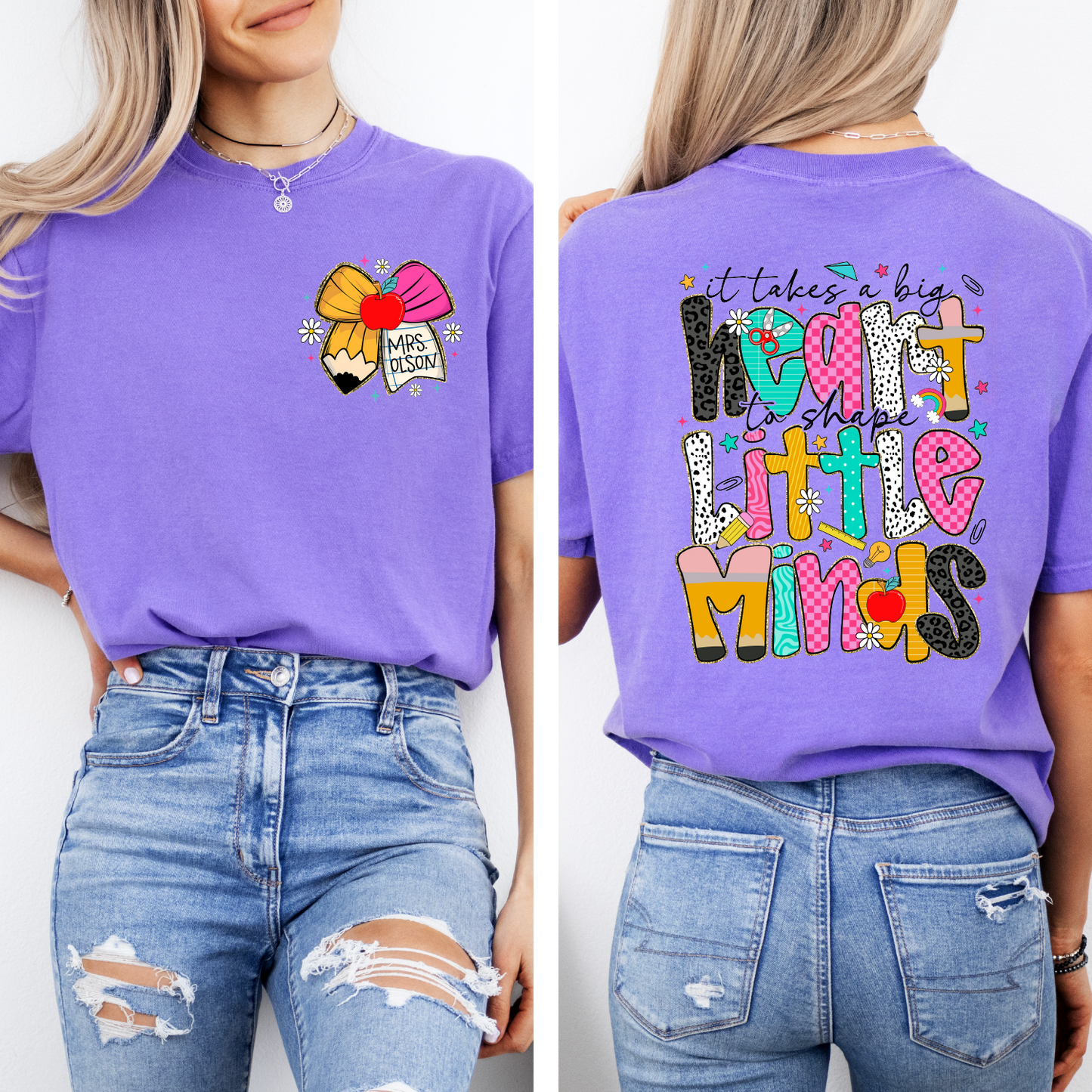 Big Heart to Shape Little Minds Customized T-shirt