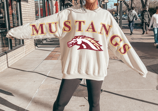 PCM Mustangs Vintage Full Sleeve Sweatshirt