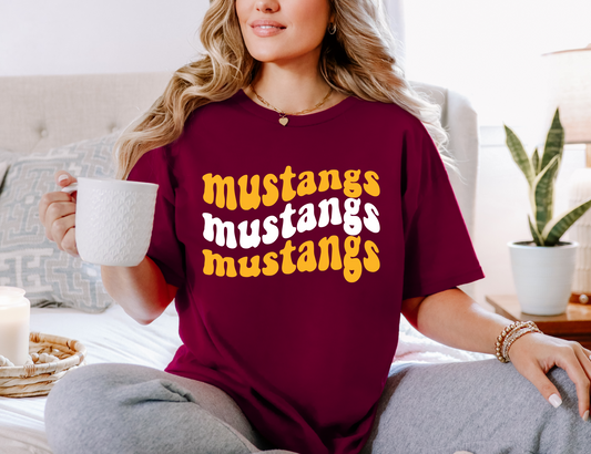 Groovy Wave Mustangs T-shirt