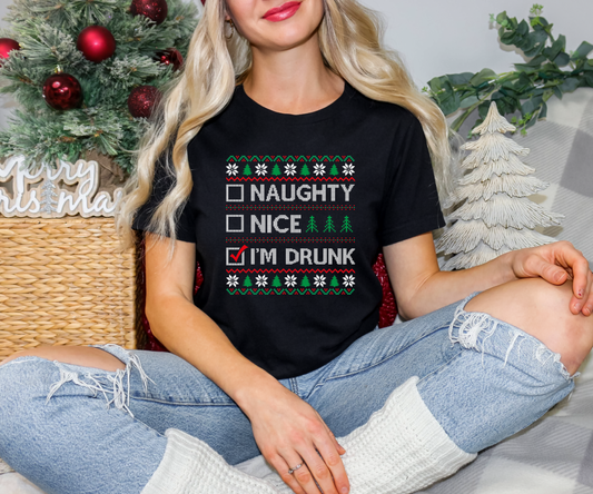 Naughty, Nice, or Drunk T-shirt