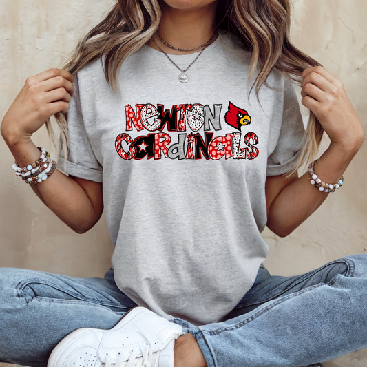 Newton Cardinals Doodle T-shirt