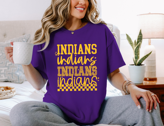 Indians Script Stack T-shirt