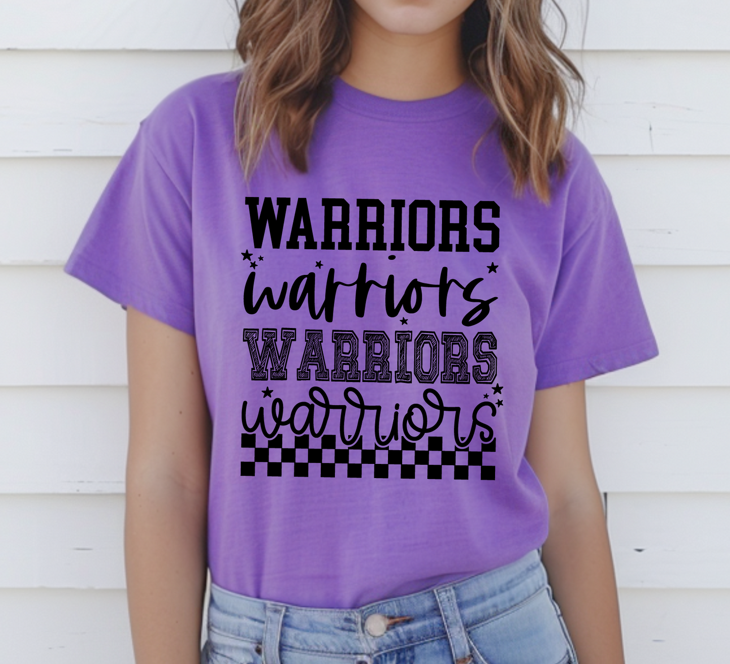 Warriors Script Stack T-shirt