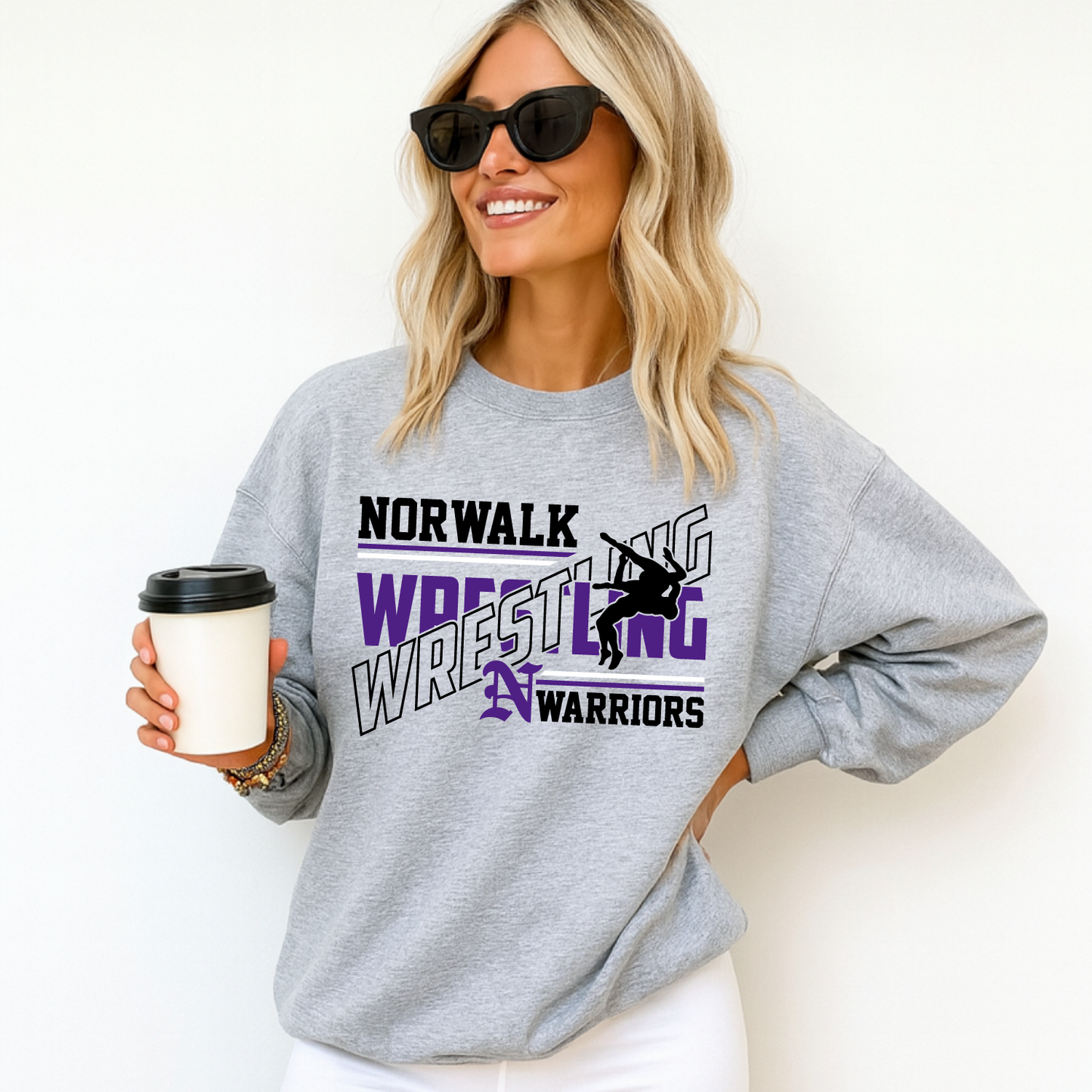 Norwalk Warriors Slanted Wrestling Sweatshirt