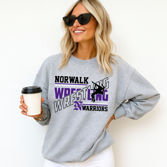 Norwalk Warriors Slanted Wrestling Sweatshirt