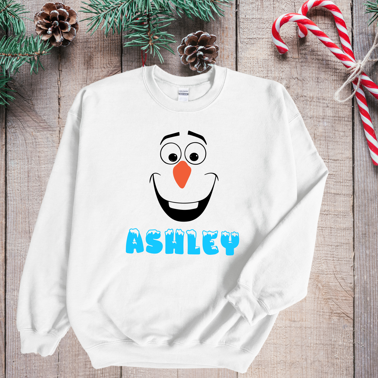 Personalized Snowman Youth Sweatshirt