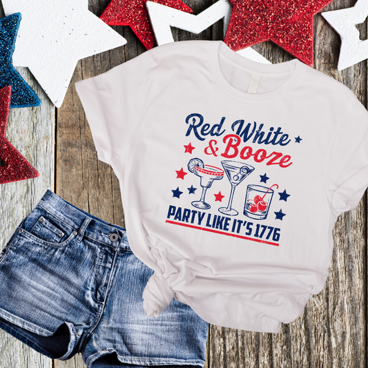 Red, White & Booze T-shirt