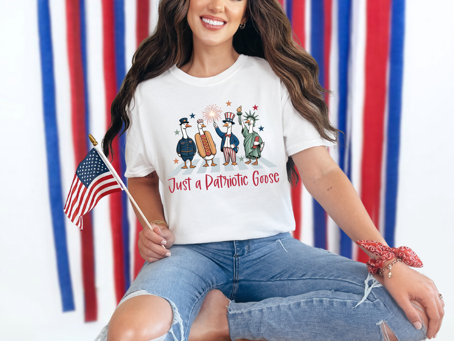 Just a Patriotic Goose T-shirt