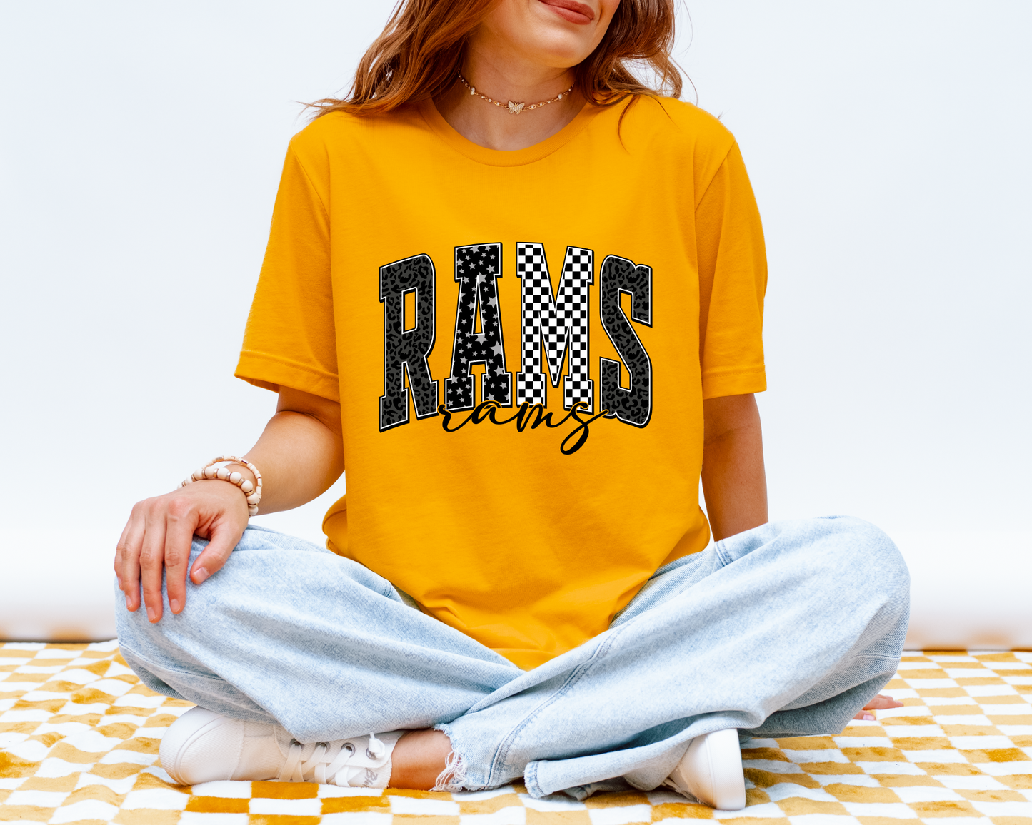 Patterned Rams T-shirt