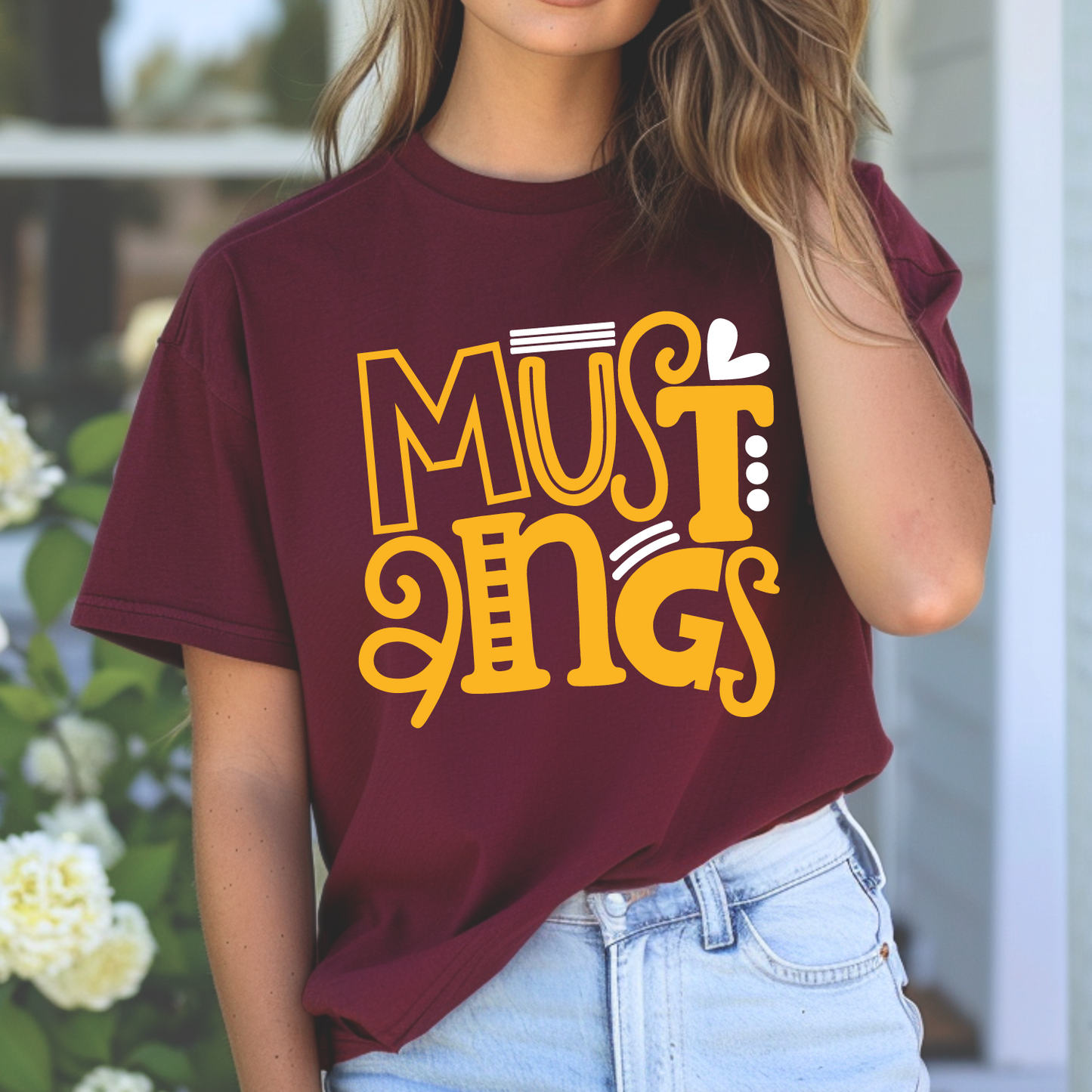 Mustangs Doodle Stack T-shirt