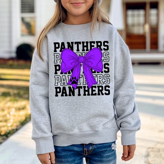 Panthers Coquette Bow Sweatshirt