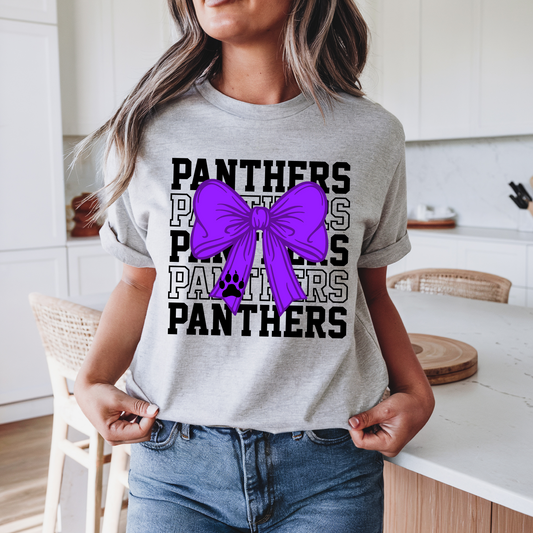 Panthers Coquette Bow T-shirt