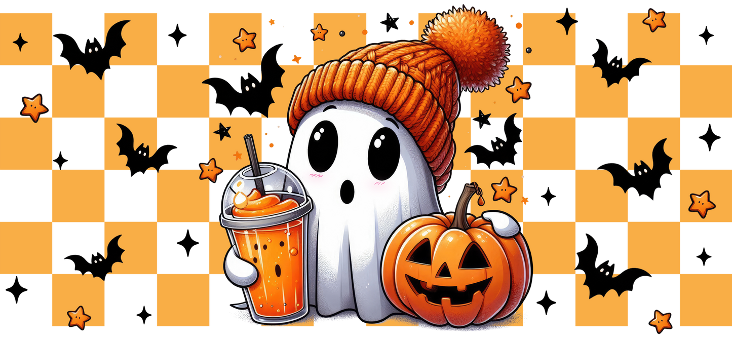 Ghost Pumpkin Check Cup