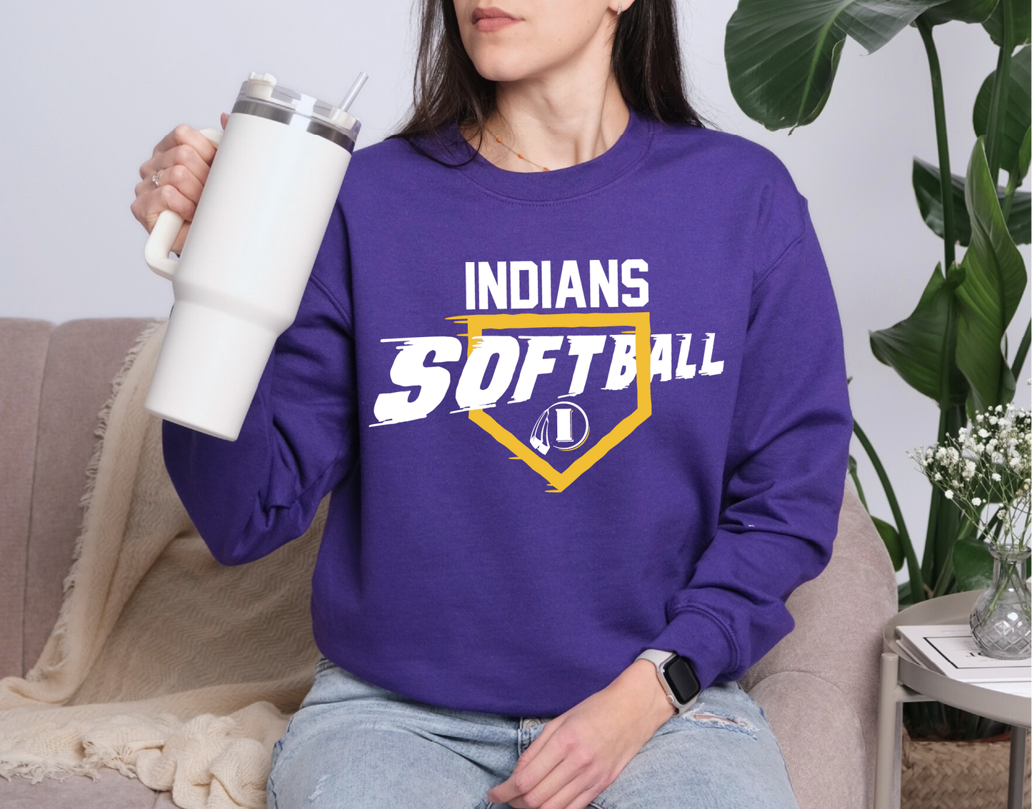 Indianola Indians Softball Slam Sweatshirt