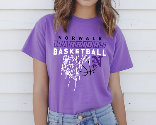 Norwalk Warriors Basketball Net T-Shirt