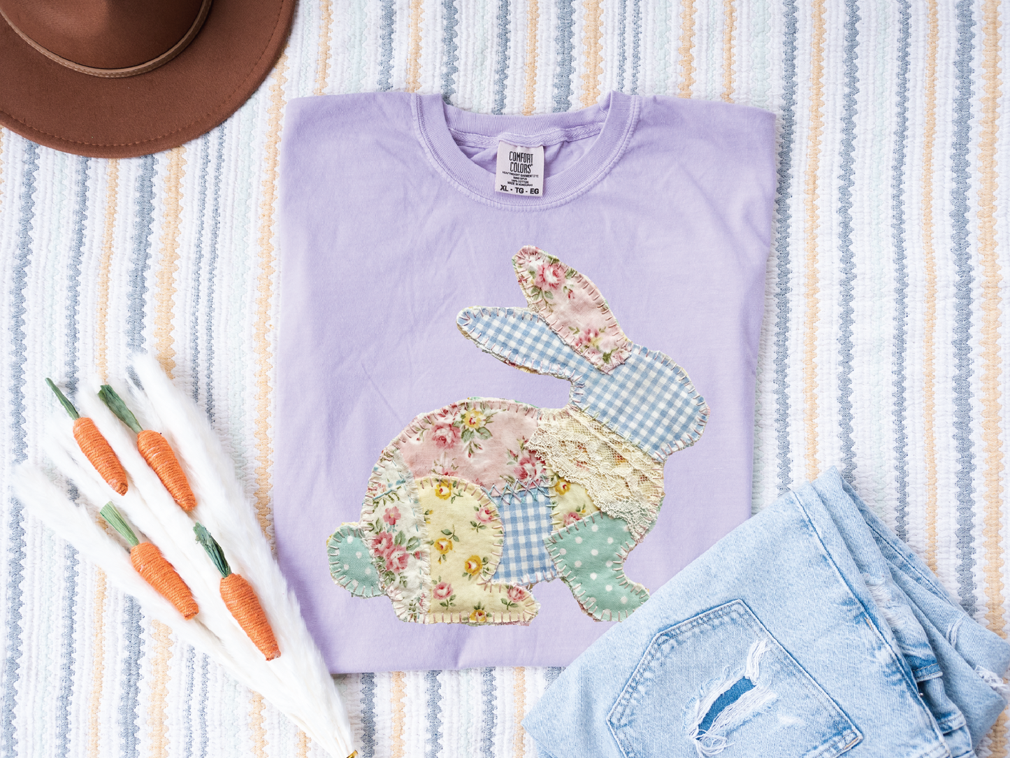 Faux Quilted Bunny T-shirt
