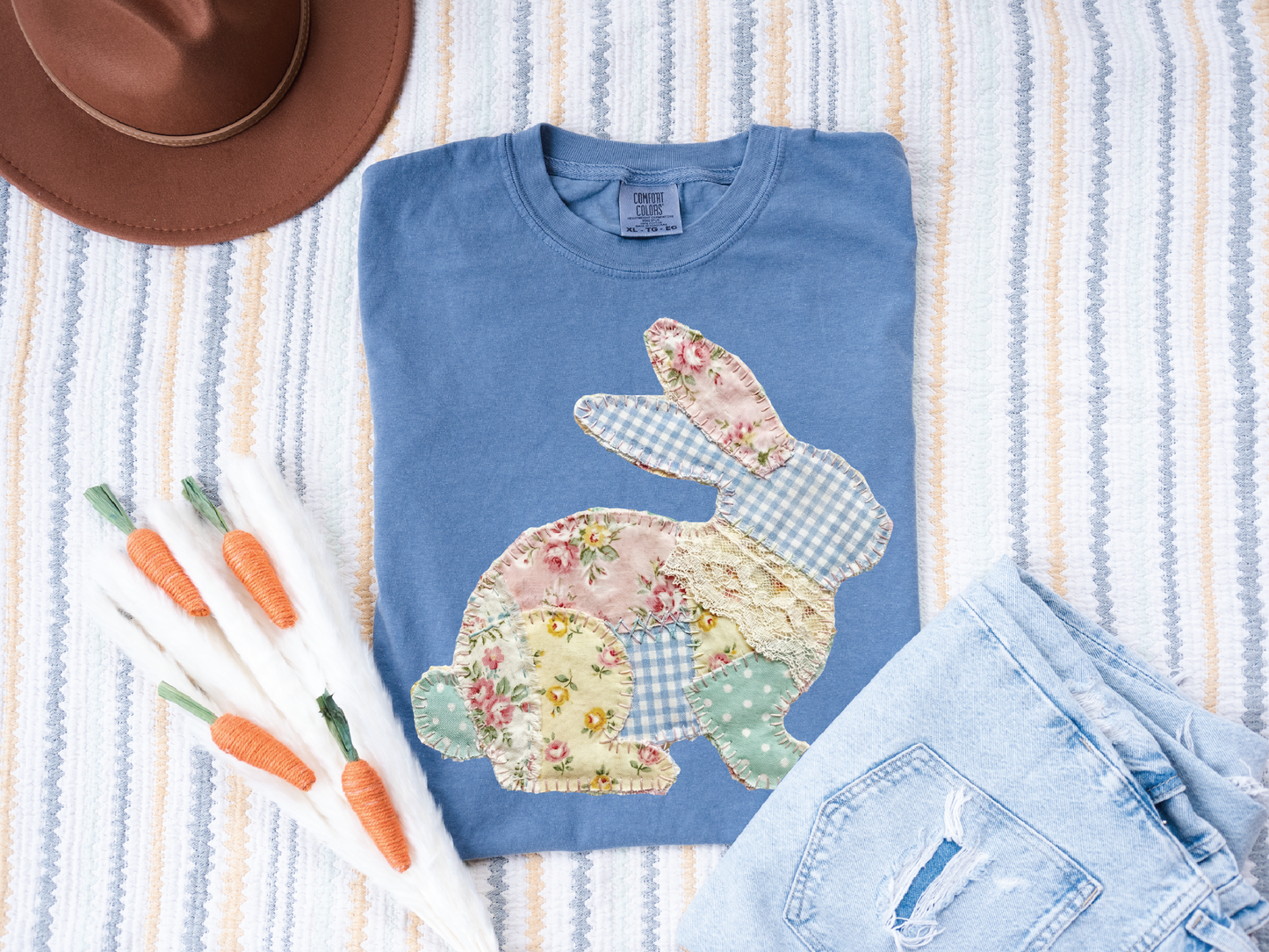 Faux Quilted Bunny T-shirt