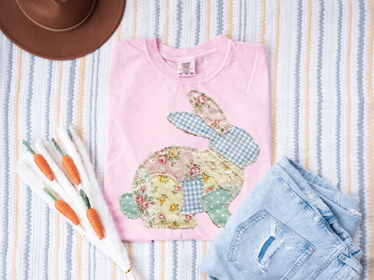 Faux Quilted Bunny T-shirt