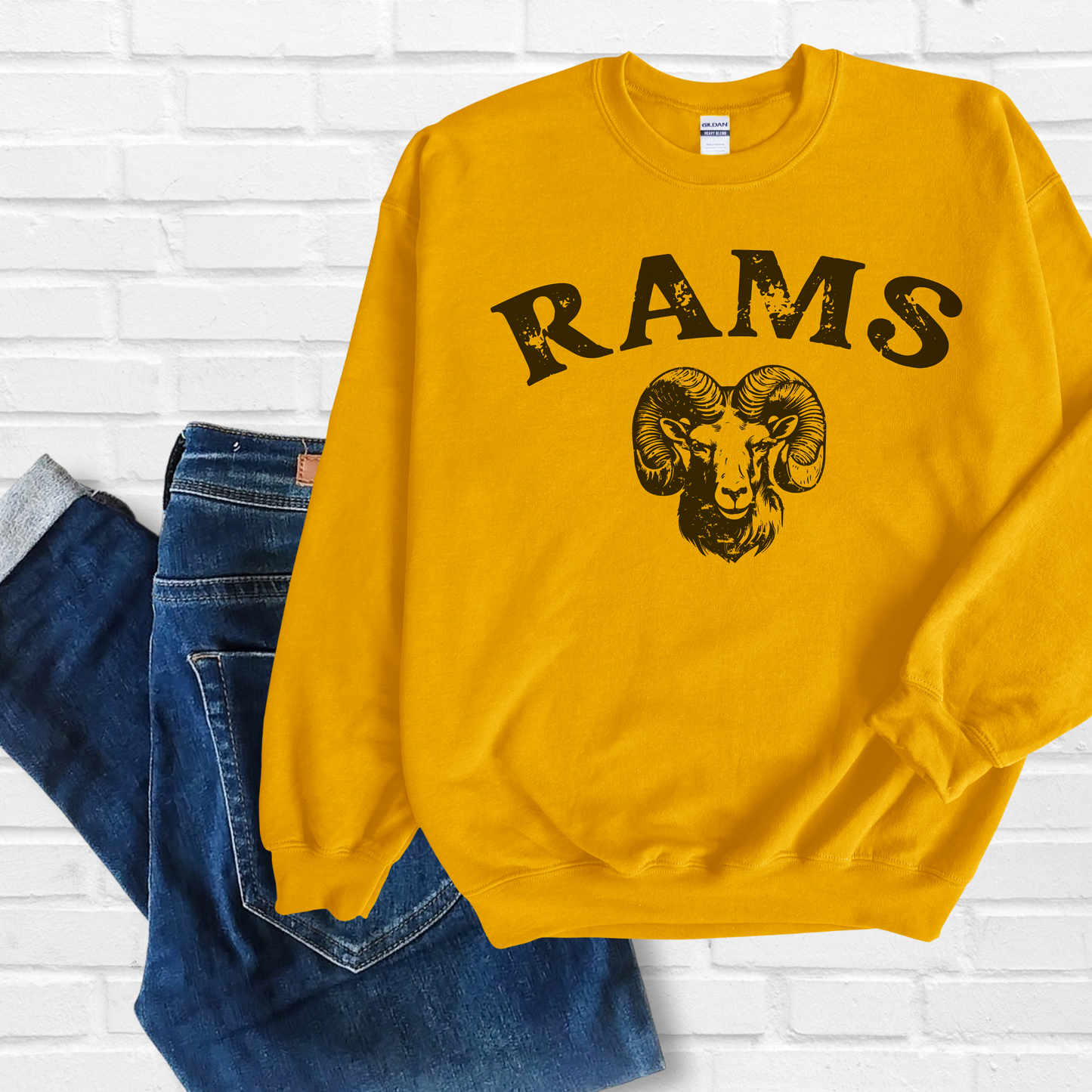 Rams Head Gold Sweatshirt