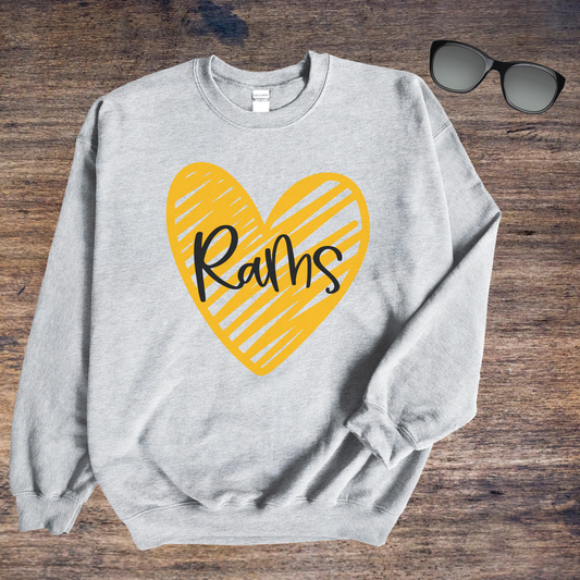 Rams Heart Sweatshirt