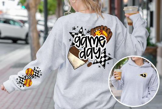 Rams Softball Game Day Sweatshirt