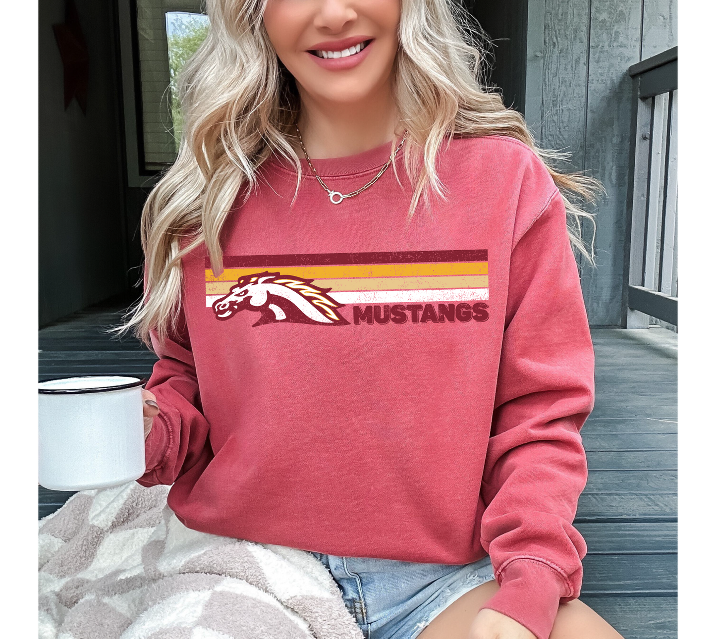 Mustangs Vintage Linear Premium Sweatshirt