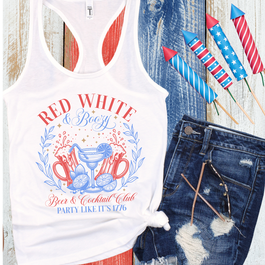 Red, White, and Boozy Club Tank