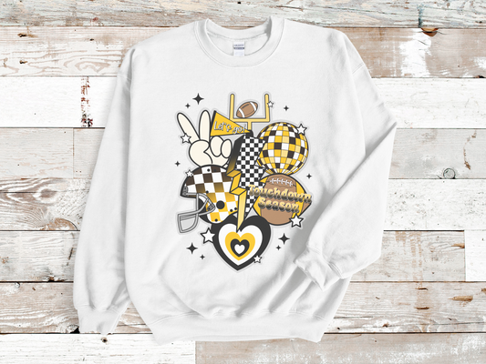 Black and Gold Touchdown Season Sweatshirt