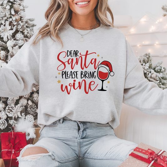 Santa Bring Wine Sweatshirt