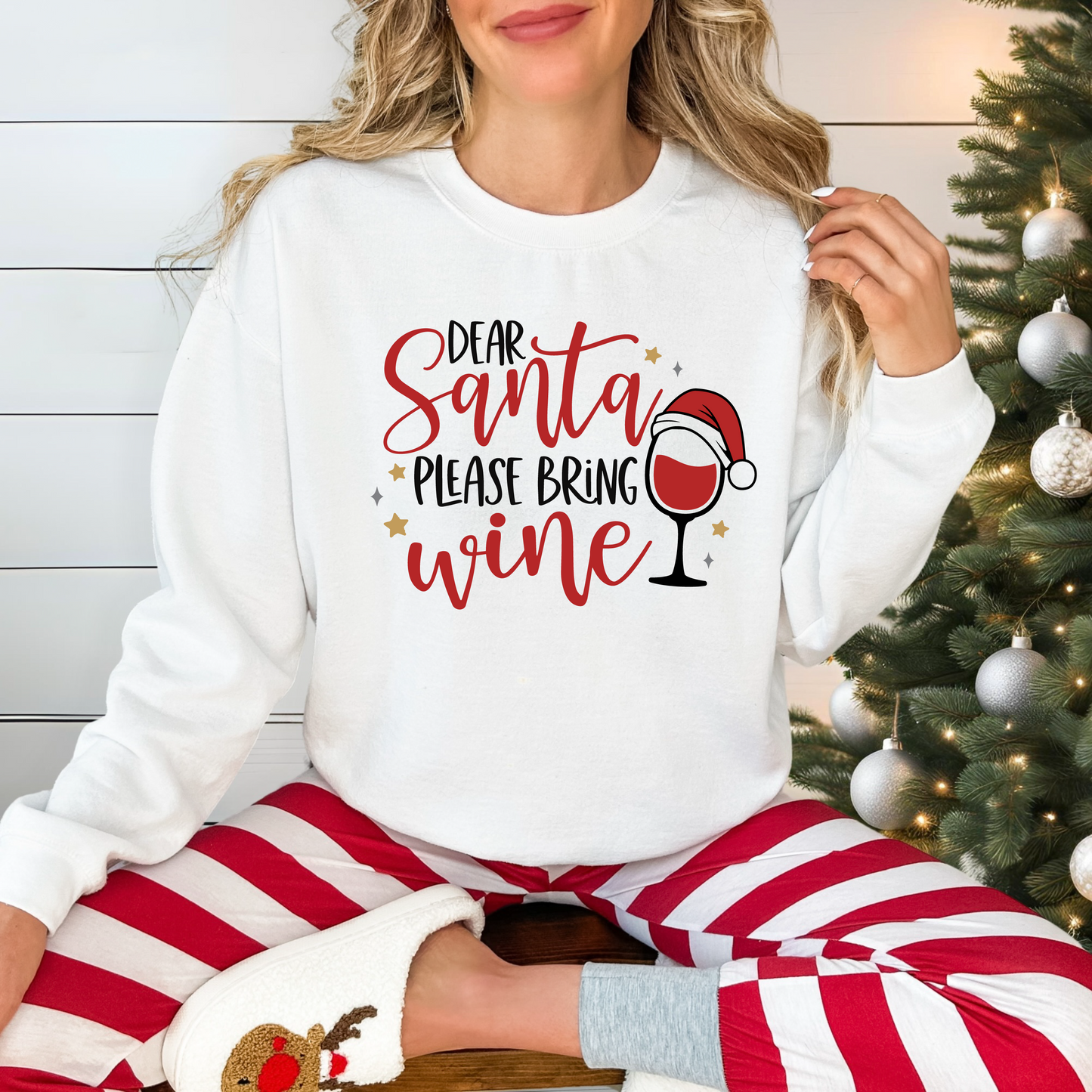 Santa Bring Wine Sweatshirt