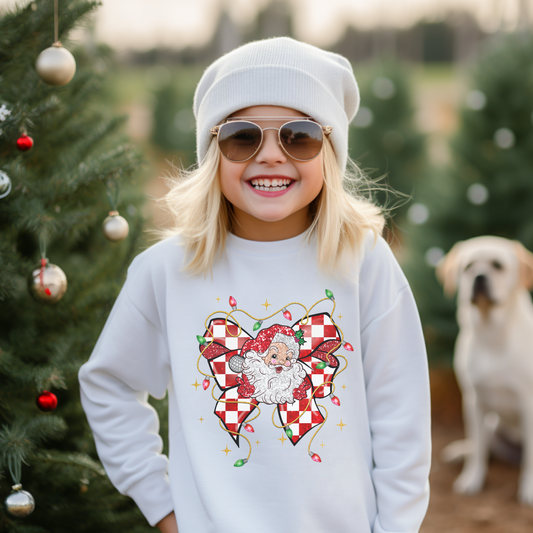 Santa Bow Sweatshirt