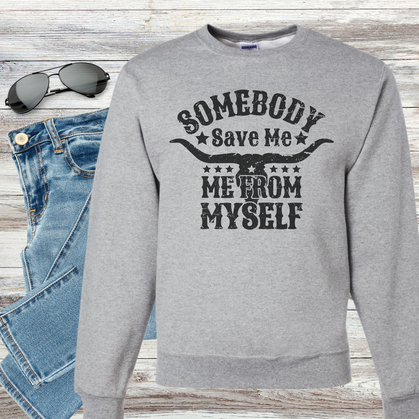 Somebody Save Me Crewneck Sweatshirt