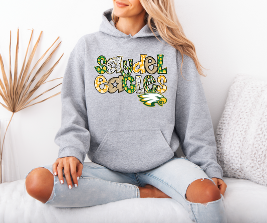Saydel Eagles Glitter Doodle Sweatshirt
