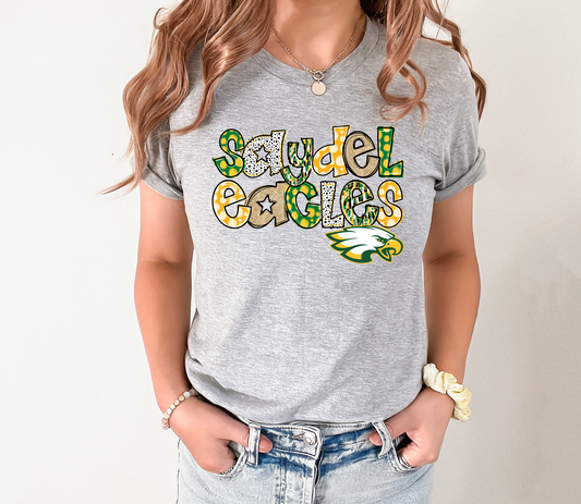 Saydel Eagles Glitter Doodle T-Shirt