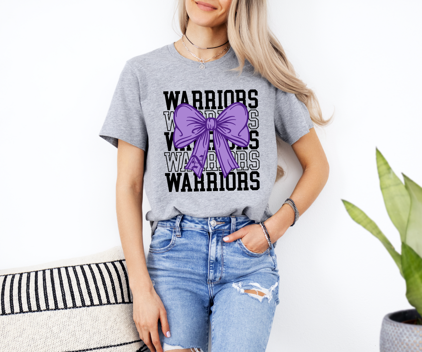 Warriors Coquette Bow T-shirt