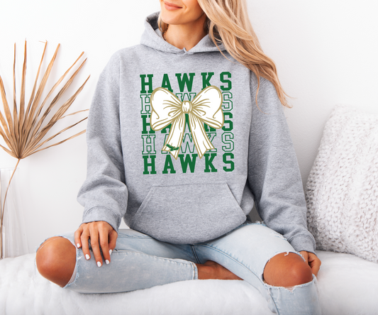 WG Hawks Coquette Bow Sweatshirt